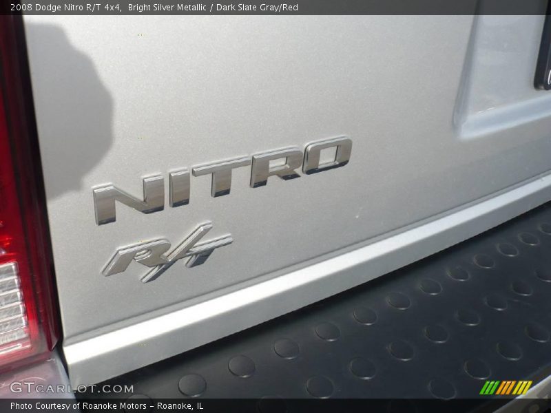 Bright Silver Metallic / Dark Slate Gray/Red 2008 Dodge Nitro R/T 4x4