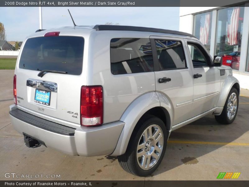 Bright Silver Metallic / Dark Slate Gray/Red 2008 Dodge Nitro R/T 4x4