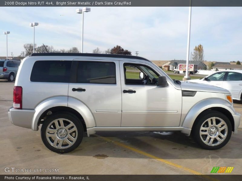 Bright Silver Metallic / Dark Slate Gray/Red 2008 Dodge Nitro R/T 4x4