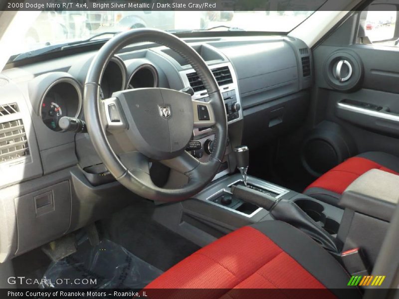 Bright Silver Metallic / Dark Slate Gray/Red 2008 Dodge Nitro R/T 4x4