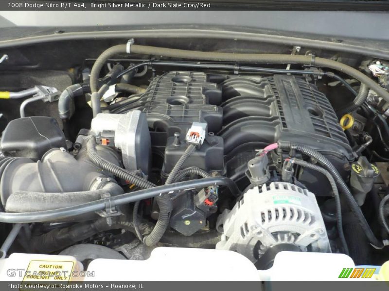 Bright Silver Metallic / Dark Slate Gray/Red 2008 Dodge Nitro R/T 4x4