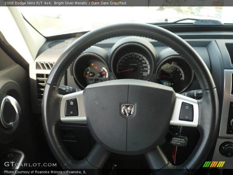 Bright Silver Metallic / Dark Slate Gray/Red 2008 Dodge Nitro R/T 4x4