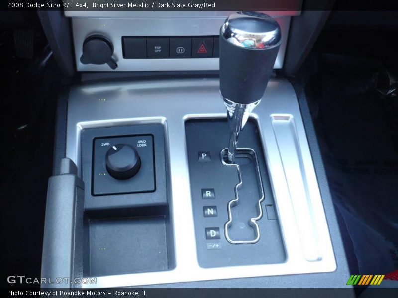 Bright Silver Metallic / Dark Slate Gray/Red 2008 Dodge Nitro R/T 4x4
