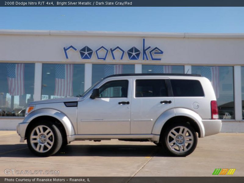 Bright Silver Metallic / Dark Slate Gray/Red 2008 Dodge Nitro R/T 4x4