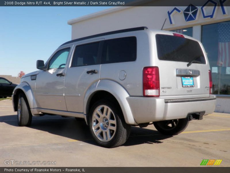 Bright Silver Metallic / Dark Slate Gray/Red 2008 Dodge Nitro R/T 4x4