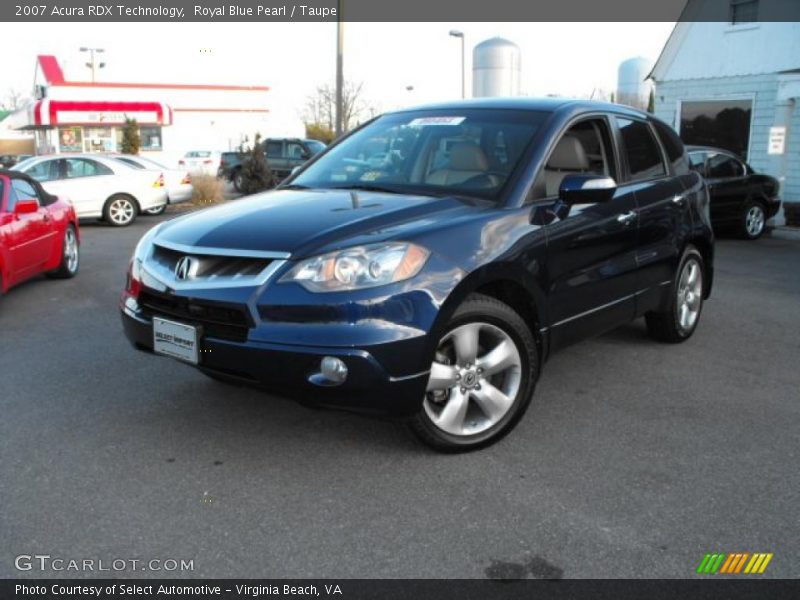 Royal Blue Pearl / Taupe 2007 Acura RDX Technology