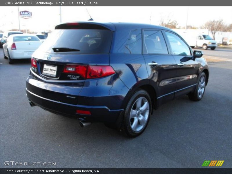 Royal Blue Pearl / Taupe 2007 Acura RDX Technology