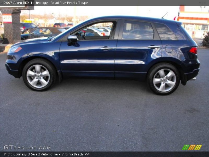 Royal Blue Pearl / Taupe 2007 Acura RDX Technology