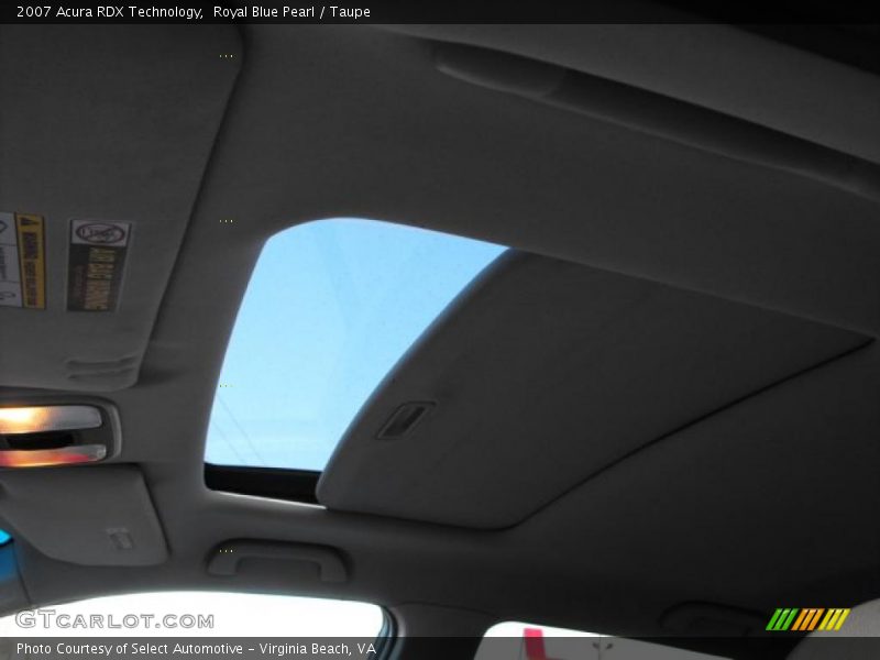 Royal Blue Pearl / Taupe 2007 Acura RDX Technology