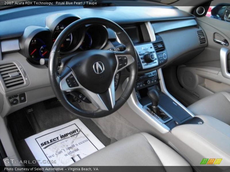 Royal Blue Pearl / Taupe 2007 Acura RDX Technology