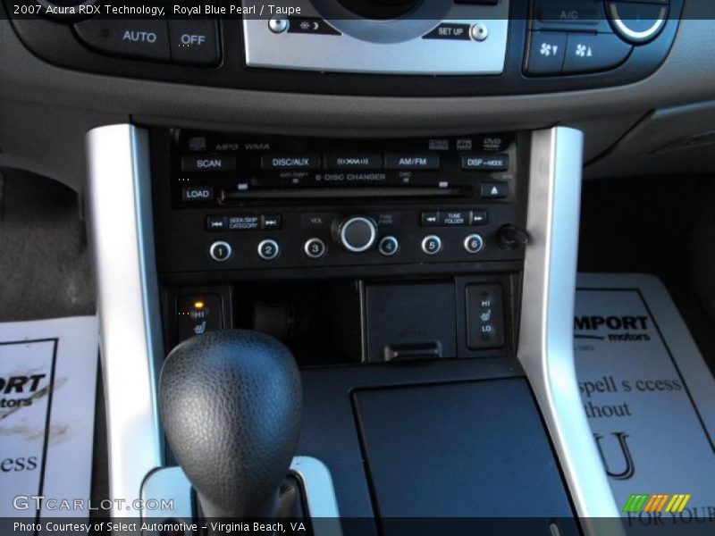 Royal Blue Pearl / Taupe 2007 Acura RDX Technology