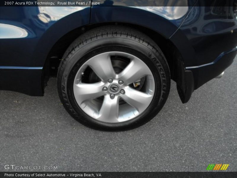 Royal Blue Pearl / Taupe 2007 Acura RDX Technology