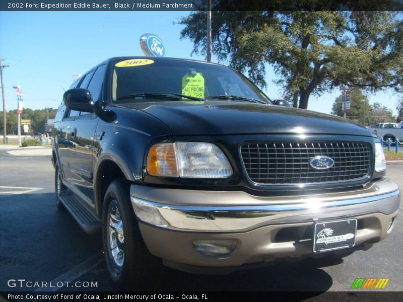 Black / Medium Parchment 2002 Ford Expedition Eddie Bauer