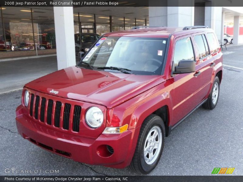Red Crystal Pearl / Pastel Pebble Beige 2008 Jeep Patriot Sport