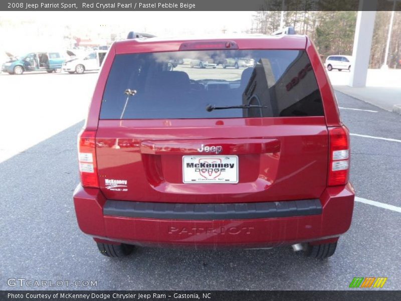 Red Crystal Pearl / Pastel Pebble Beige 2008 Jeep Patriot Sport