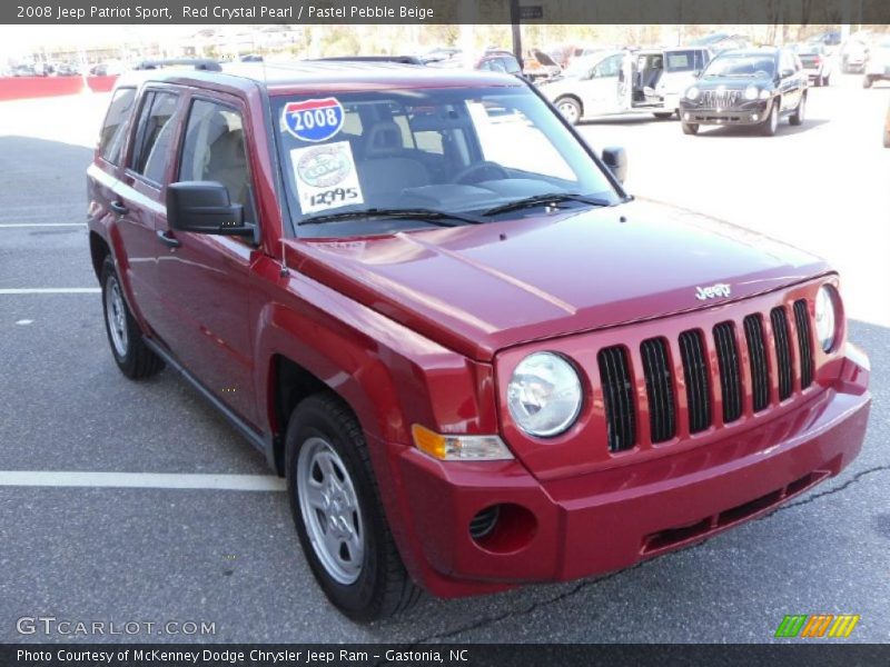 Red Crystal Pearl / Pastel Pebble Beige 2008 Jeep Patriot Sport