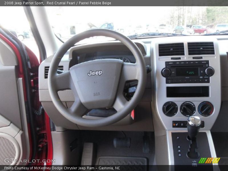 Red Crystal Pearl / Pastel Pebble Beige 2008 Jeep Patriot Sport