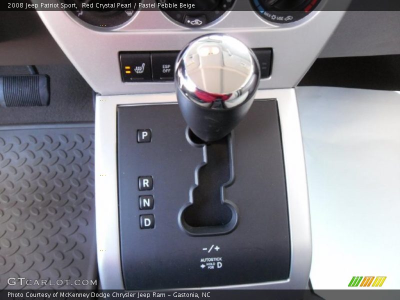 Red Crystal Pearl / Pastel Pebble Beige 2008 Jeep Patriot Sport