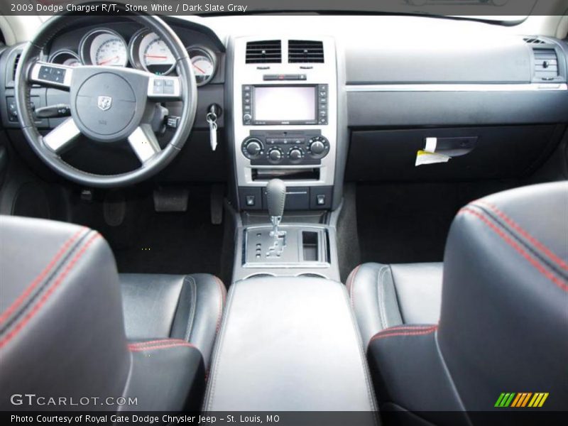 Stone White / Dark Slate Gray 2009 Dodge Charger R/T