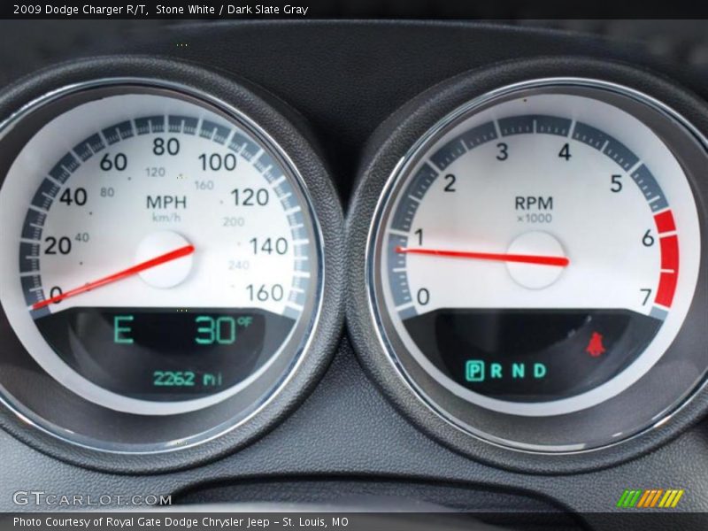 Stone White / Dark Slate Gray 2009 Dodge Charger R/T