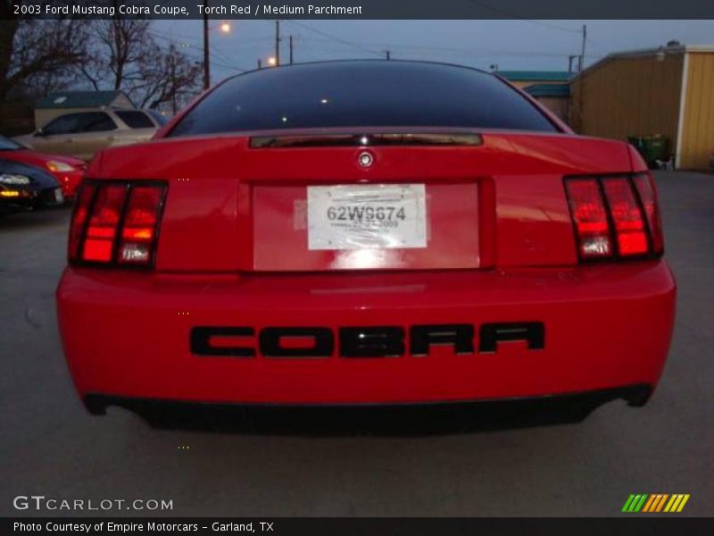 Torch Red / Medium Parchment 2003 Ford Mustang Cobra Coupe
