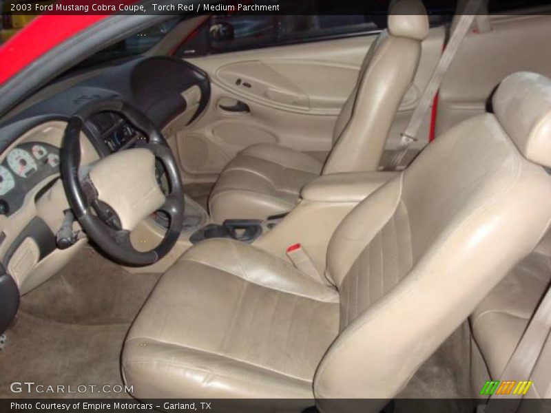 Torch Red / Medium Parchment 2003 Ford Mustang Cobra Coupe