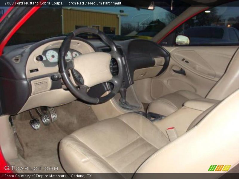 Torch Red / Medium Parchment 2003 Ford Mustang Cobra Coupe