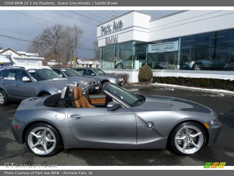 Space Grey Metallic / Saddle Brown 2008 BMW Z4 3.0si Roadster