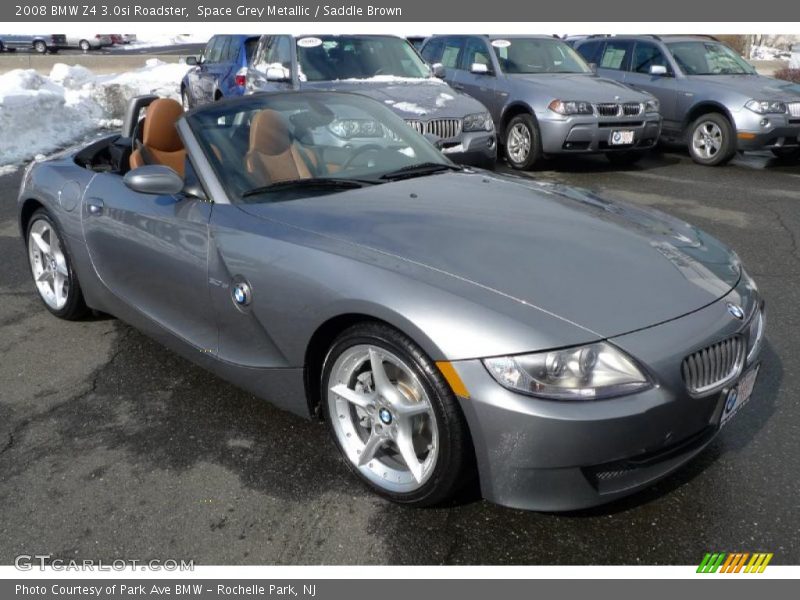 Space Grey Metallic / Saddle Brown 2008 BMW Z4 3.0si Roadster