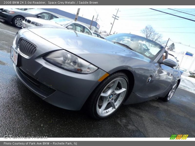 Space Grey Metallic / Saddle Brown 2008 BMW Z4 3.0si Roadster