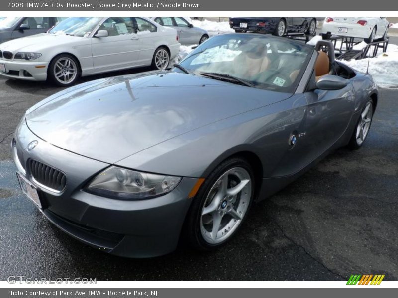 Space Grey Metallic / Saddle Brown 2008 BMW Z4 3.0si Roadster