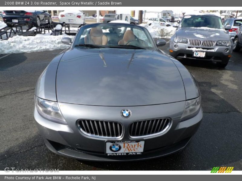 Space Grey Metallic / Saddle Brown 2008 BMW Z4 3.0si Roadster