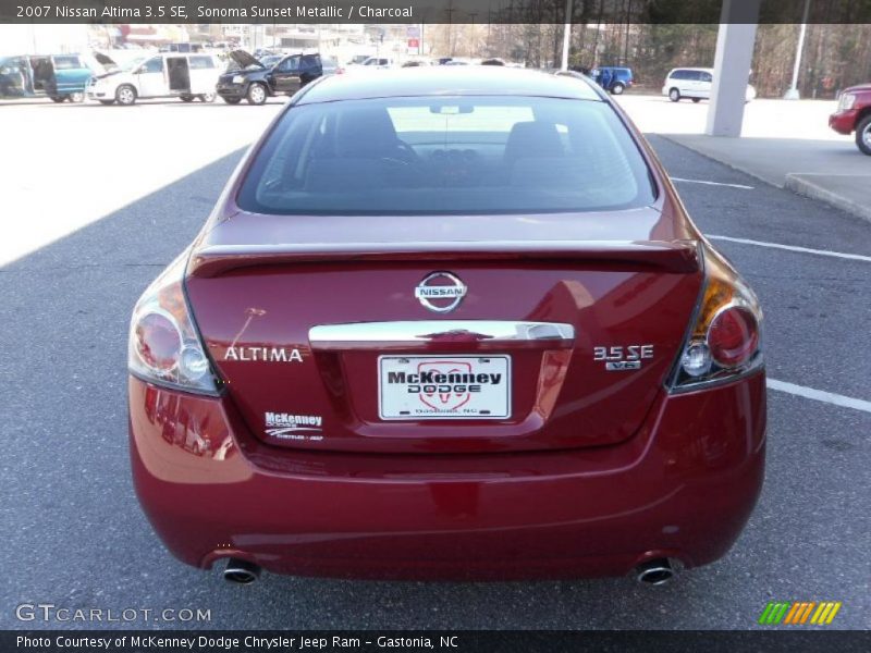 Sonoma Sunset Metallic / Charcoal 2007 Nissan Altima 3.5 SE