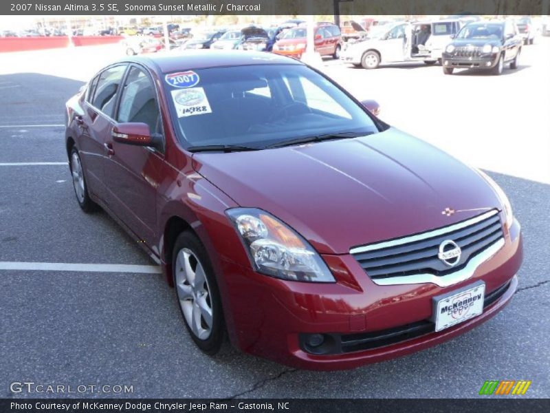 Sonoma Sunset Metallic / Charcoal 2007 Nissan Altima 3.5 SE