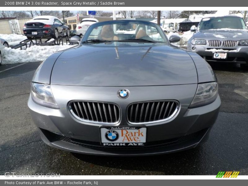 Space Grey Metallic / Saddle Brown 2008 BMW Z4 3.0si Roadster