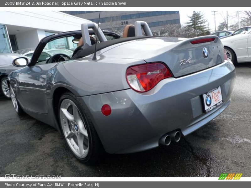 Space Grey Metallic / Saddle Brown 2008 BMW Z4 3.0si Roadster