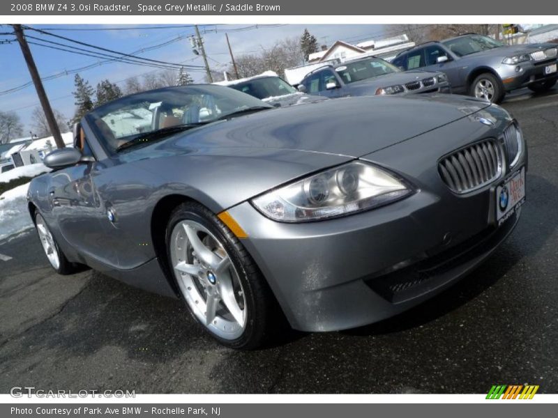 Space Grey Metallic / Saddle Brown 2008 BMW Z4 3.0si Roadster