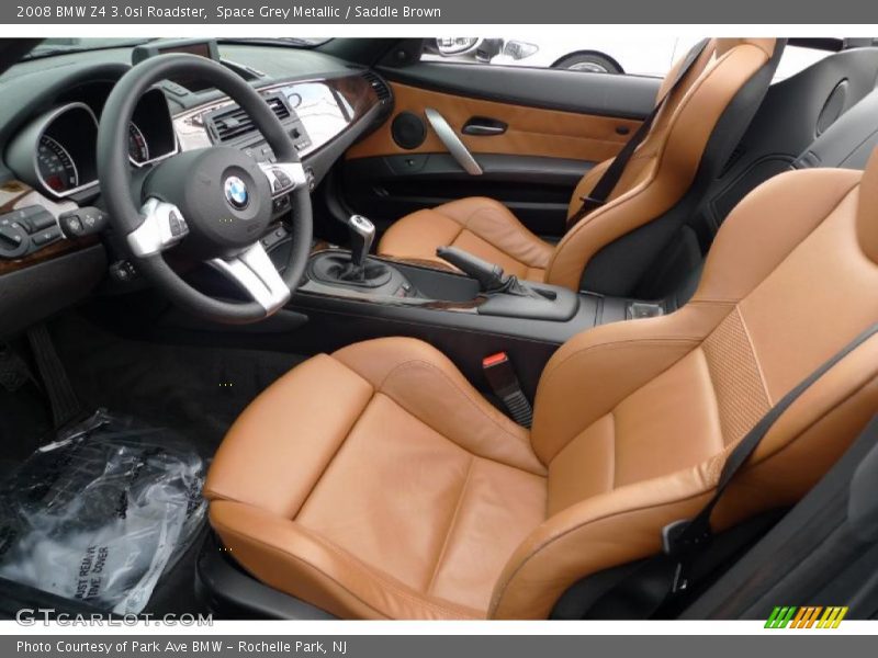 Space Grey Metallic / Saddle Brown 2008 BMW Z4 3.0si Roadster