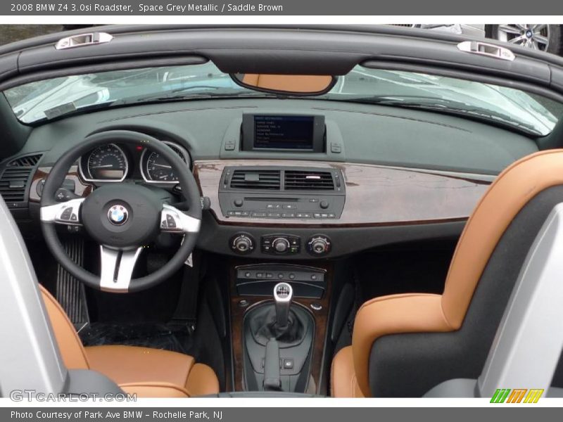 Space Grey Metallic / Saddle Brown 2008 BMW Z4 3.0si Roadster