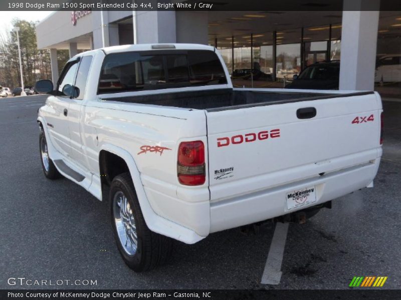 Bright White / Gray 1998 Dodge Ram 1500 Sport Extended Cab 4x4