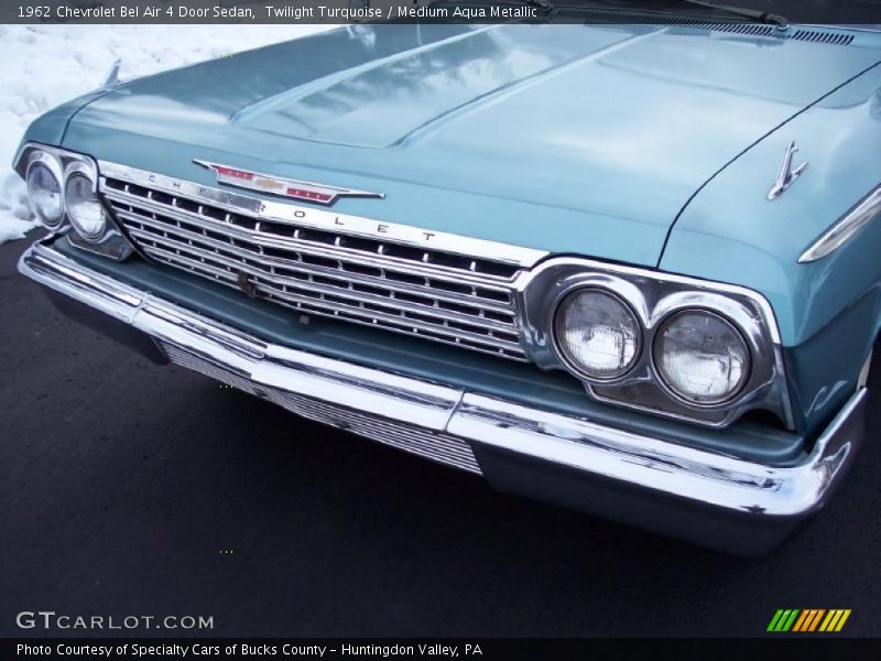 Twilight Turquoise / Medium Aqua Metallic 1962 Chevrolet Bel Air 4 Door Sedan