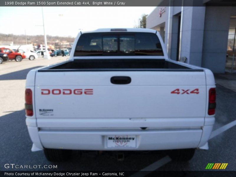 Bright White / Gray 1998 Dodge Ram 1500 Sport Extended Cab 4x4