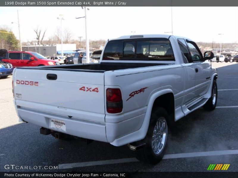 Bright White / Gray 1998 Dodge Ram 1500 Sport Extended Cab 4x4