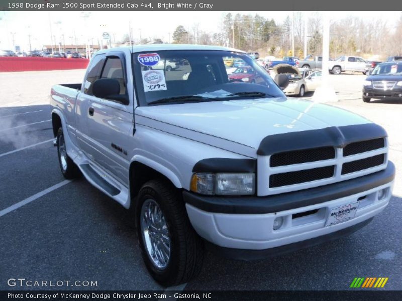 Bright White / Gray 1998 Dodge Ram 1500 Sport Extended Cab 4x4