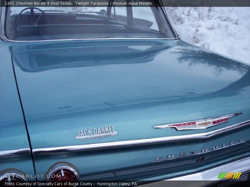 Twilight Turquoise / Medium Aqua Metallic 1962 Chevrolet Bel Air 4 Door Sedan