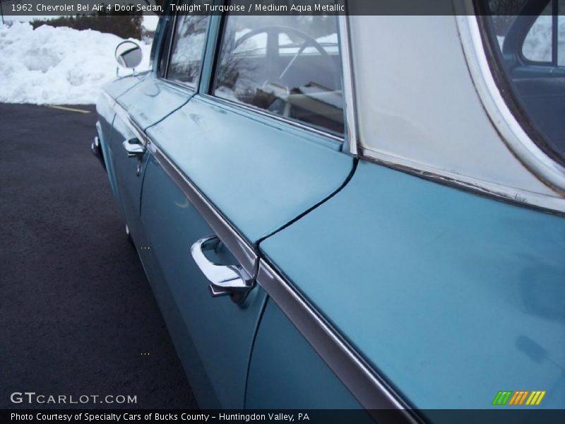 Twilight Turquoise / Medium Aqua Metallic 1962 Chevrolet Bel Air 4 Door Sedan