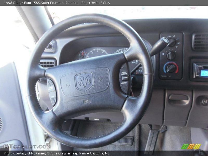 Bright White / Gray 1998 Dodge Ram 1500 Sport Extended Cab 4x4
