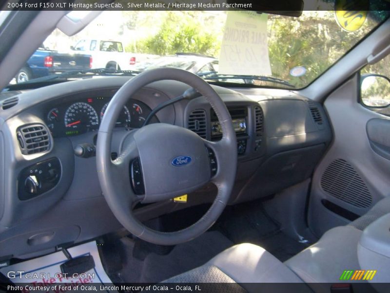 Silver Metallic / Heritage Medium Parchment 2004 Ford F150 XLT Heritage SuperCab