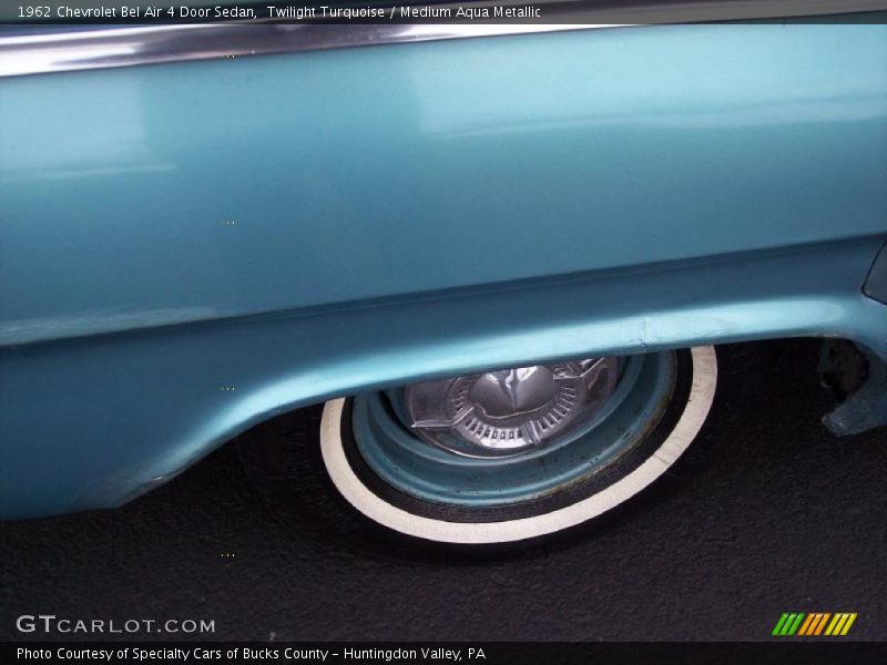 Twilight Turquoise / Medium Aqua Metallic 1962 Chevrolet Bel Air 4 Door Sedan