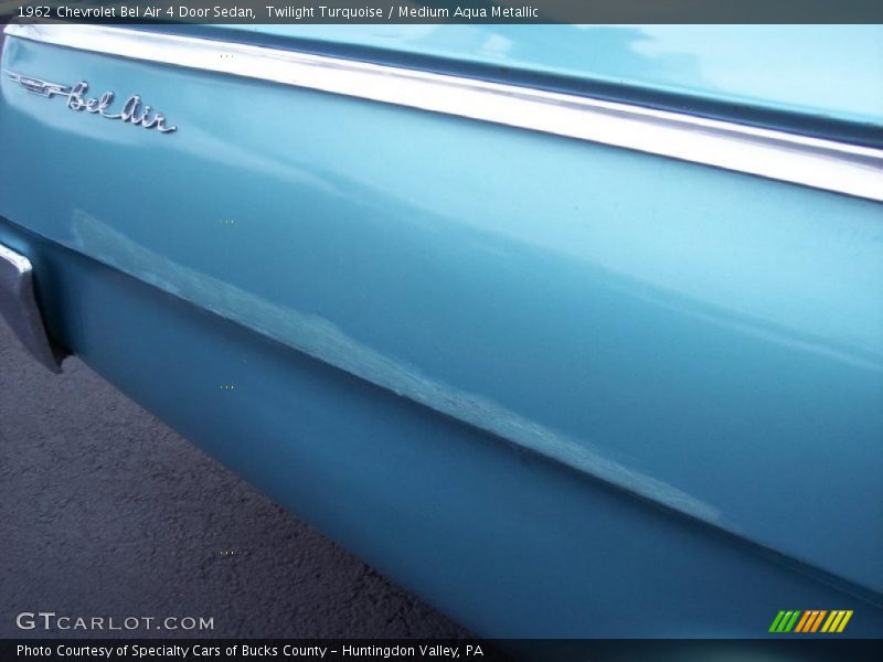 Twilight Turquoise / Medium Aqua Metallic 1962 Chevrolet Bel Air 4 Door Sedan